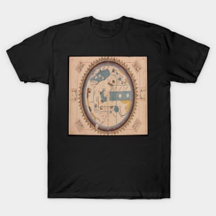 world map in a manuscript T-Shirt